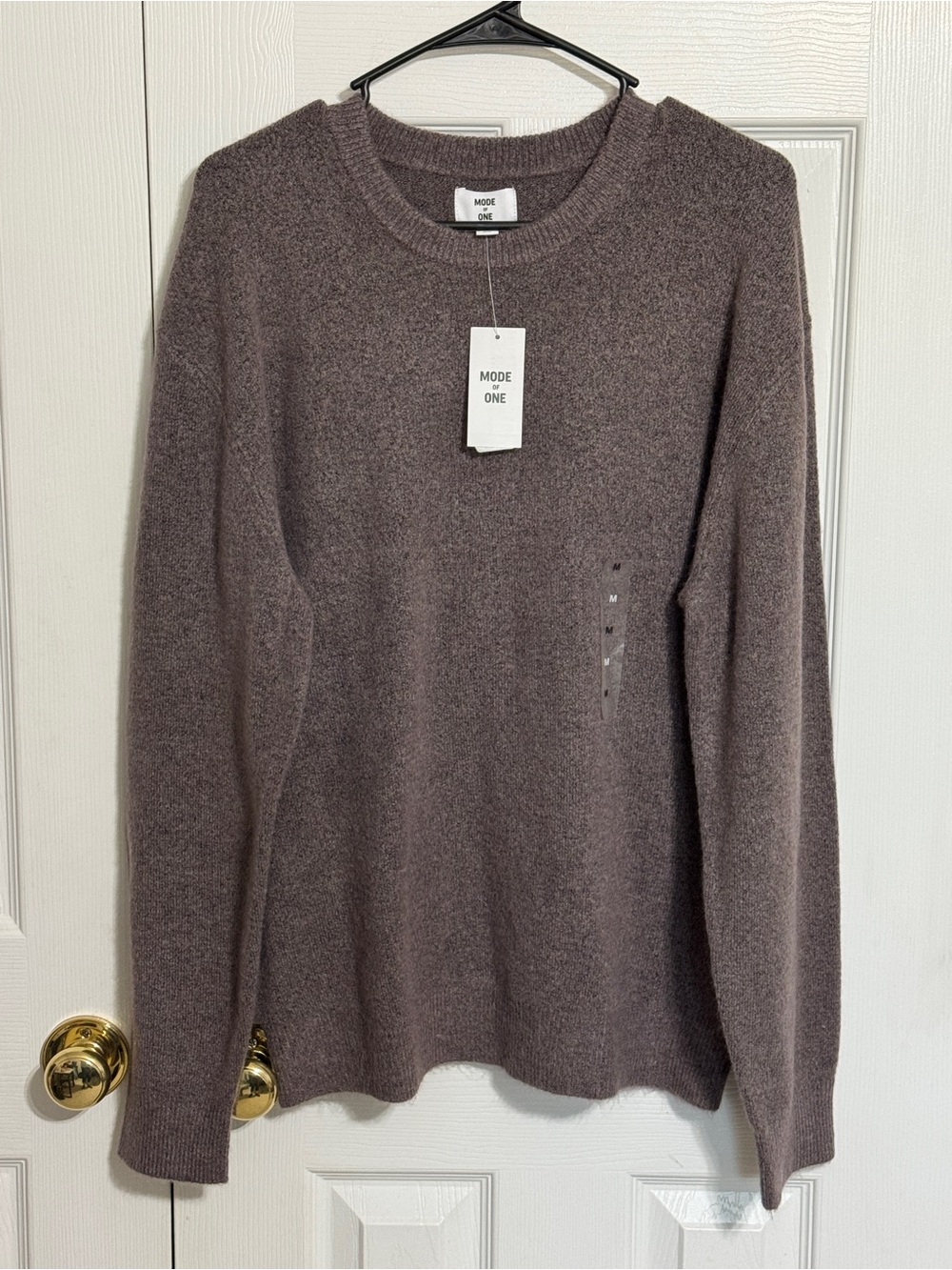 Men's Crewneck Sweater in Mauve